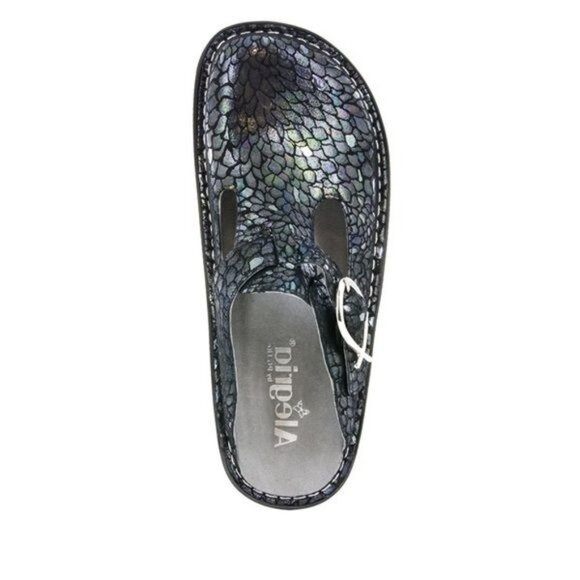 Alegria Women's Iridescent Black Clogs - Picture 3 of 12